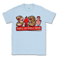 Dusty Blue three up three down baseball Classic Tee - Jasminsmagicworld