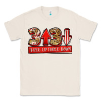 Natural three up three down baseball Classic Tee - Jasminsmagicworld