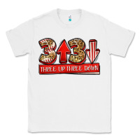 White three up three down baseball Classic Tee - Jasminsmagicworld