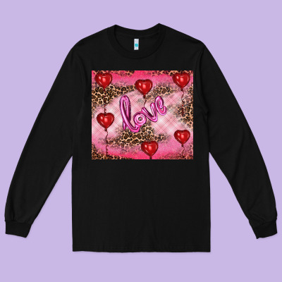 Valentine's Day Love Long Sleeve Tee Designed By Ranaportraitstore