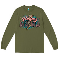 Army Green Badass Mama Mother's Day png sublimation design do Long Sleeve Tee - CowGirlArtShop