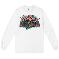 White Badass Mama Mother's Day png sublimation design do Long Sleeve Tee - CowGirlArtShop