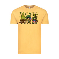Vintage Mustard Army Gnomes 4th of july Vintage Tee - HowdyJamesFarm