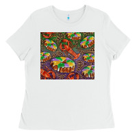 White mardi gras king cake and crawfish Ladies Tee - RanaPortraitStore
