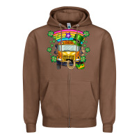 Chestnut st. patricks day school bus Zipper Hoodie - SublimationCraftShop