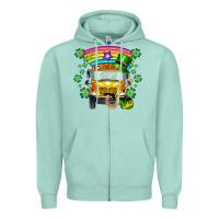 St. Patricks Day School Bus Zipper Hoodie | Teevron