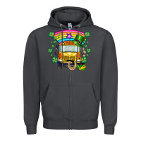 Smoke st. patricks day school bus Zipper Hoodie - SublimationCraftShop