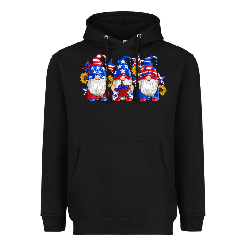 American Flag Gnomes Sunflowers Star Heavyweight Hoodie by Artiststas | Teevron