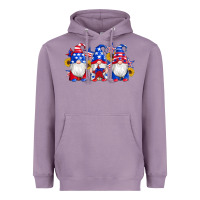 Lavender american flag gnomes sunflowers star Heavyweight Hoodie - Artiststas