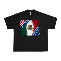 Black Mexican With American Flag Urban Heavy Tee - RanaPortraitStore