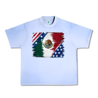 Grape Ice Mexican With American Flag Urban Heavy Tee - RanaPortraitStore