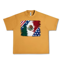 Peanut Butter Mexican With American Flag Urban Heavy Tee - RanaPortraitStore