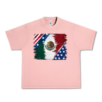 Salmon Mexican With American Flag Urban Heavy Tee - RanaPortraitStore