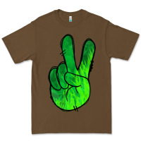 Cacao Green Peace Sign Premium Tee - Jasminsmagicworld