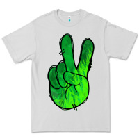 Dove Grey Green Peace Sign Premium Tee - Jasminsmagicworld