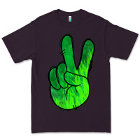 Plum Green Peace Sign Premium Tee - Jasminsmagicworld