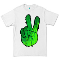 White Green Peace Sign Premium Tee - Jasminsmagicworld