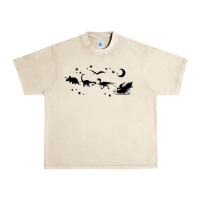 Sandshell christmas santa dinosaur sleigh ride t rex funny gift t shirt Urban Heavy Tee - minhPixels