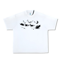White christmas santa dinosaur sleigh ride t rex funny gift t shirt Urban Heavy Tee - minhPixels
