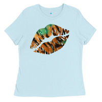 Baby Blue Tiger Lips Ladies Tee - Bettercallsaul