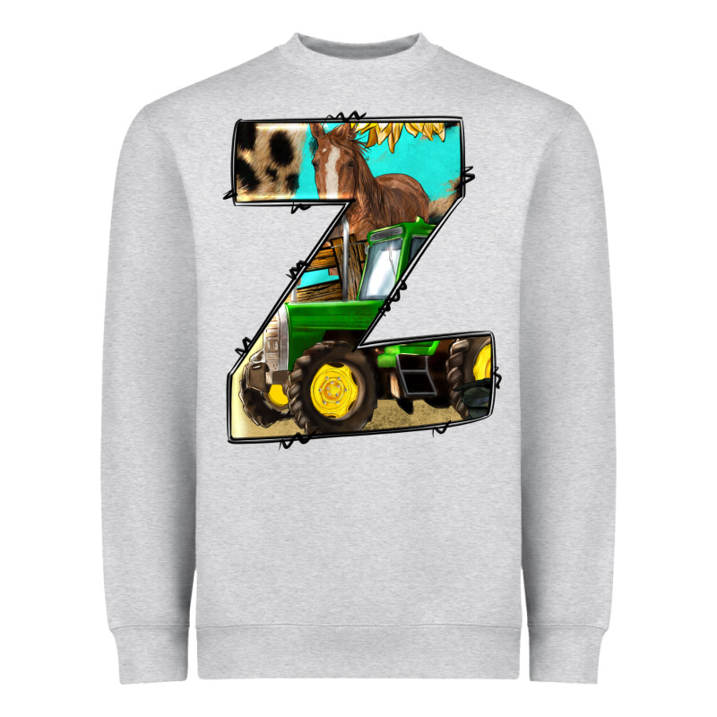 Farm Life Alphabet Lowercase Letters Z Heavyweight Sweatshirt by BundleAndBundleShop | Teevron