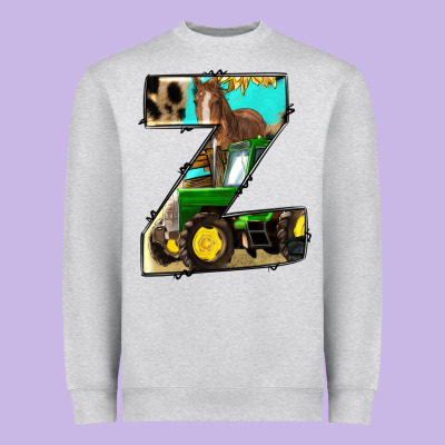 Farm Life Alphabet Lowercase Letters Z Heavyweight Sweatshirt Designed By Bundleandbundleshop