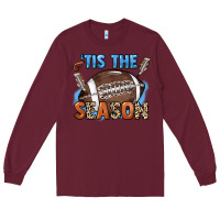 Burgundy Tis the season lightning bolt Long Sleeve Tee - HowdyJamesFarm