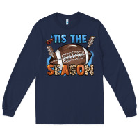 Navy Tis the season lightning bolt Long Sleeve Tee - HowdyJamesFarm