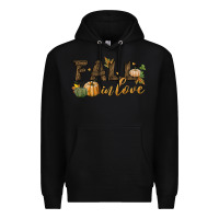 Black fall in love Premium Hoodie - BundleAndBundleShop