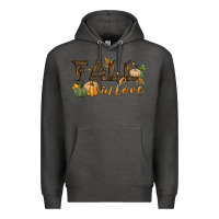 Charcoal Heather fall in love Premium Hoodie - BundleAndBundleShop