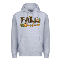 Heather Grey fall in love Premium Hoodie - BundleAndBundleShop