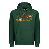 Sports Green fall in love Premium Hoodie - BundleAndBundleShop