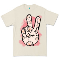 Bone Floral Peace Sign Premium Tee - Jasminsmagicworld