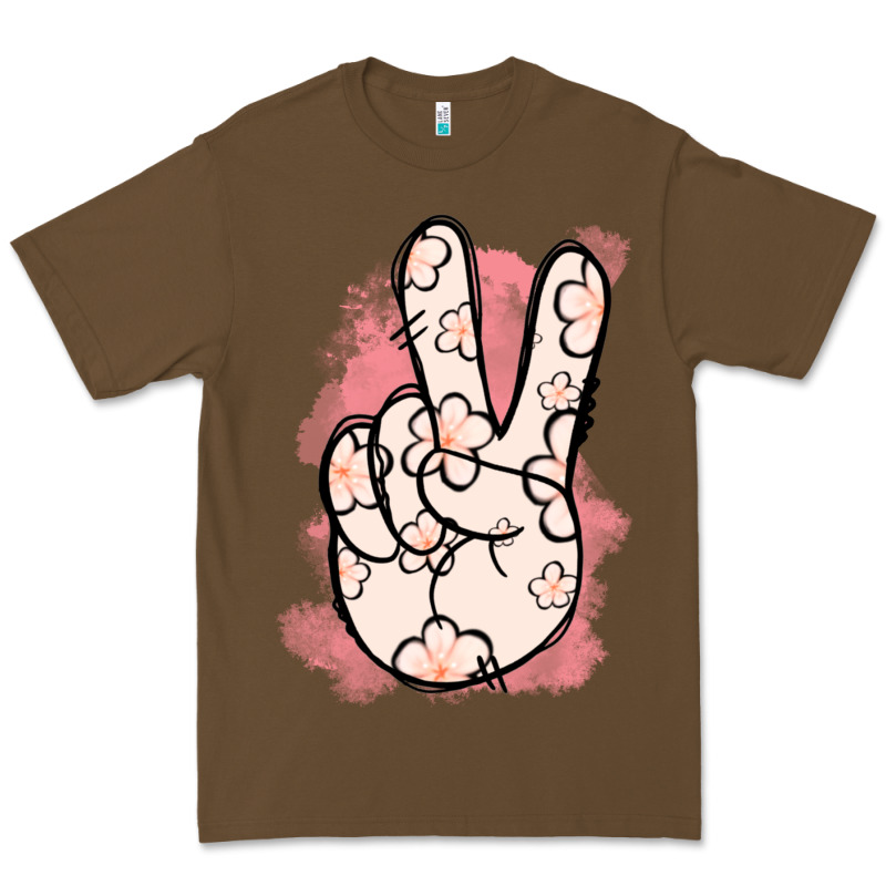 Floral Peace Sign Premium Tee by Jasminsmagicworld | Teevron