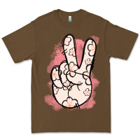 Cacao Floral Peace Sign Premium Tee - Jasminsmagicworld