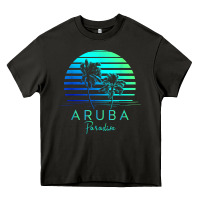Asphalt Vintage Aruba Beach Tropical Vibes Vacation Souvenir Gift Heavy Core Tee - minhPixels
