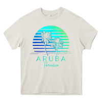 Vintage Aruba Beach Tropical Vibes Vacation Souvenir Gift Heavy Core Tee | Teevron