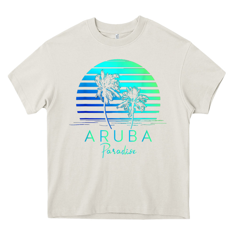 Vintage Aruba Beach Tropical Vibes Vacation Souvenir Gift Heavy Core Tee by minhPixels | Teevron