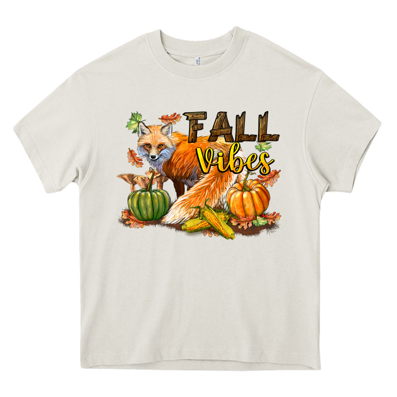 Fall Vibes Fox Heavy Core Tee by LillyAllenDesigns | Teevron