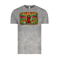 Cloud Rock lady of guadalupe serape background Vintage Tee - Jasminsmagicworld