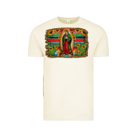 Vintage Arctic lady of guadalupe serape background Vintage Tee - Jasminsmagicworld