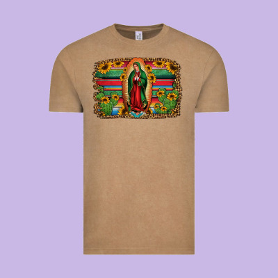 Lady Of Guadalupe Serape Background Vintage Tee Designed By Jasminsmagicworld