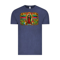 Vintage Denim lady of guadalupe serape background Vintage Tee - Jasminsmagicworld