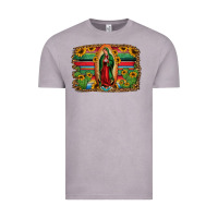 Vintage Zinc lady of guadalupe serape background Vintage Tee - Jasminsmagicworld