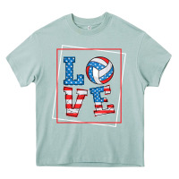 Arona love usa flag volleyball gifts for volleyball fans teen t shirt Heavy Core Tee - minhPixels