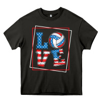 Asphalt love usa flag volleyball gifts for volleyball fans teen t shirt Heavy Core Tee - minhPixels