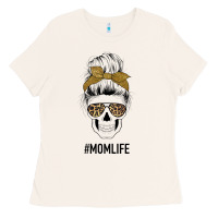 Bone Glitter Patterned Leopard Mom Skull Ladies Tee - Bettercallsaul
