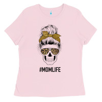 Bubblegum Pink Glitter Patterned Leopard Mom Skull Ladies Tee - Bettercallsaul