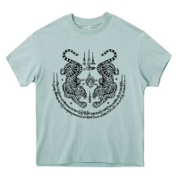Arona sak yant thai tattoo twin tiger muay magical thailand gifts t shirt Heavy Core Tee - minhPixels