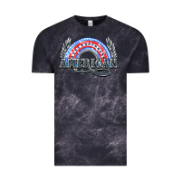 Cloud Black American rainbow Vintage Tee - HowdyJamesFarm